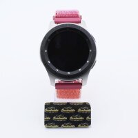 Bandmeister® Armband Flausch Klettverschluss pomelo red für Federsteg Uhr 22mm