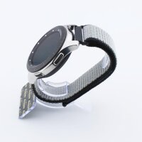 Bandmeister® Armband Flausch Klettverschluss heart blue für Federsteg Uhr 22mm
