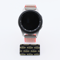Bandmeister® Armband Flausch Klettverschluss neon pink für Federsteg Uhr 22mm