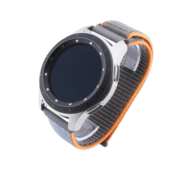Bandmeister® Armband Flausch Klettverschluss bright orange für Federsteg Uhr 22mm