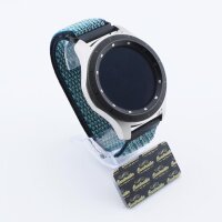 Bandmeister® Armband Flausch Klettverschluss dark indigo blue für Federsteg Uhr 20mm