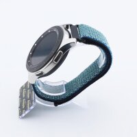 Bandmeister® Armband Flausch Klettverschluss dark indigo blue für Federsteg Uhr 22mm