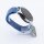 Bandmeister® Armband Flausch Klettverschluss sea blue für Federsteg Uhr 20mm
