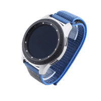 Bandmeister® Armband Flausch Klettverschluss sea blue für Federsteg Uhr 22mm