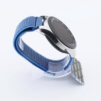 Bandmeister® Armband Flausch Klettverschluss sea blue für Federsteg Uhr 22mm