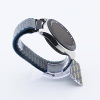 Bandmeister® Armband Flausch Klettverschluss dark sea green für Federsteg Uhr 20mm
