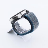 Bandmeister® Armband Flausch Klettverschluss dark sea green für Federsteg Uhr 22mm