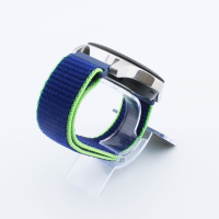 Bandmeister® Armband Flausch Klettverschluss neon lime für Federsteg Uhr 22mm