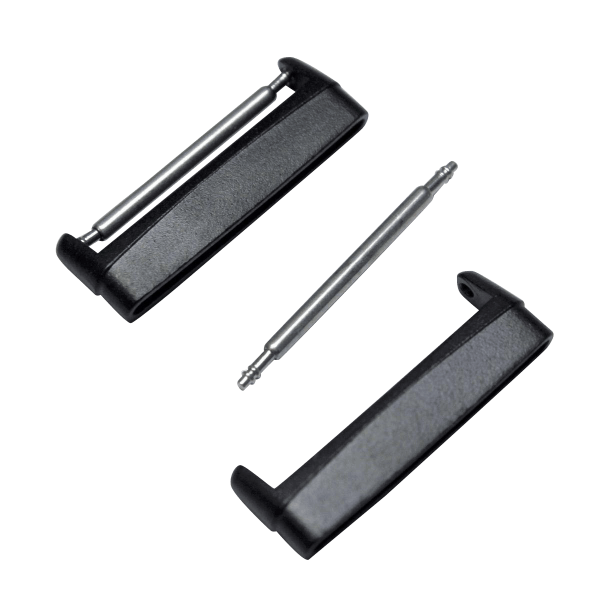 Bandmeister® Federsteg Adapter-Paar black für Fitbit Sense & Fitbit Versa 3