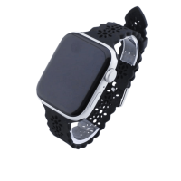 Bandmeister® Armband Silikon Jasmin black für Apple Watch 42/44/45mm