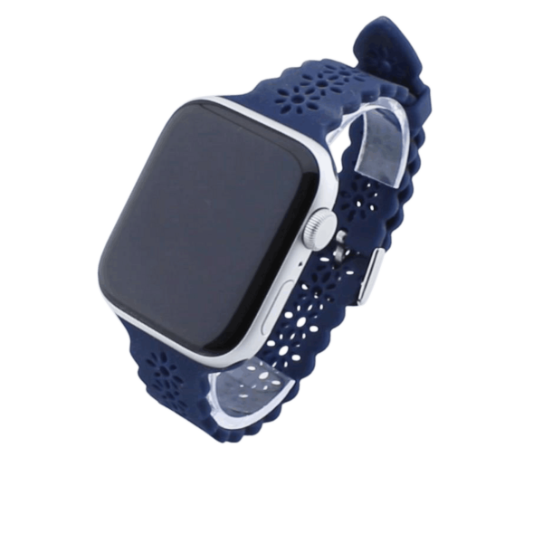 Bandmeister® Armband Silikon Jasmin deep blue für Apple Watch 42/44/45mm