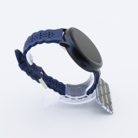 Bandmeister® Armband Silikon Jasmin deep blue für Federsteg Uhr 20mm