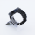 Bandmeister® Armband Silikon Jasmin black für Federsteg Uhr 20mm