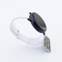 Bandmeister® Armband Silikon Jasmin white für Federsteg Uhr 20mm
