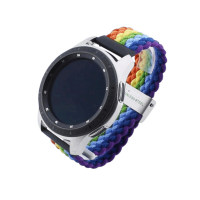 Bandmeister® Armband Flex Braided Loop rainbow für Federsteg Uhr 22mm