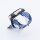 Bandmeister® Armband Flex Braided Loop z-blue-white für Federsteg Uhr 22mm