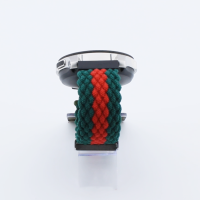 Bandmeister® Armband Flex Braided Loop green-red für Federsteg Uhr 20mm