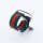 Bandmeister® Armband Flex Braided Loop green-red für Federsteg Uhr 22mm