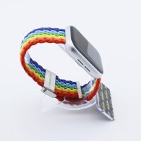 Bandmeister® Armband Flex Braided Loop rainbow für Apple Watch 42/44/45mm