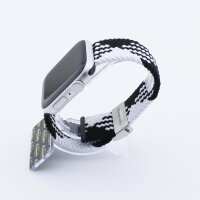Bandmeister® Armband Flex Braided Loop z-black-white für Apple Watch 42/44/45mm