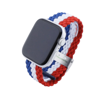 Bandmeister® Armband Flex Braided Loop red white blue für Apple Watch 38/40/41mm