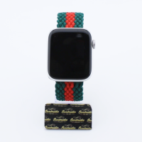 Bandmeister® Armband Flex Braided Loop green-red für Apple Watch 38/40/41mm