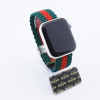 Bandmeister® Armband Flex Braided Loop green-red für Apple Watch 38/40/41mm