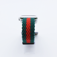 Bandmeister® Armband Flex Braided Loop green-red für Apple Watch 42/44/45mm