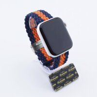 Bandmeister® Armband Flex Braided Loop blue-orange für Apple Watch 38/40/41mm