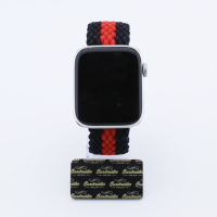 Bandmeister® Armband Flex Braided Loop black-red für Apple Watch 38/40/41mm
