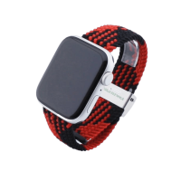 Bandmeister® Armband Flex Braided Loop z-black-red für Apple Watch 38/40/41mm