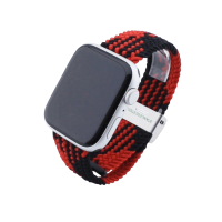 Bandmeister® Armband Flex Braided Loop z-black-red...