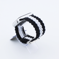 Bandmeister® Armband Flex Braided Loop black-white für Apple Watch 38/40/41mm