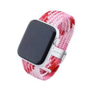 Bandmeister® Armband Flex Braided Loop pink with red für Apple Watch 38/40/41mm