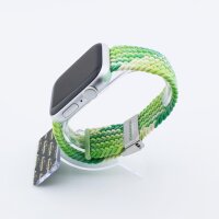 Bandmeister® Armband Flex Braided Loop green-white für Apple Watch 42/44/45mm
