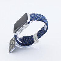 Bandmeister® Armband Flex Braided Loop w-blue-green für Apple Watch 42/44/45mm