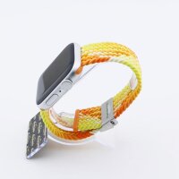 Bandmeister® Armband Flex Braided Loop yellow with orange für Apple Watch 42/44/45mm