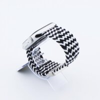 Bandmeister® Armband Flex Braided Loop w-black-white für Apple Watch 38/40/41mm