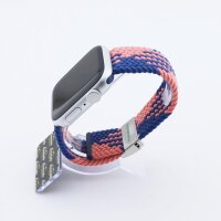 Bandmeister® Armband Flex Braided Loop z-blue-pink für Apple Watch 38/40/41mm