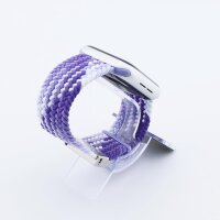 Bandmeister® Armband Flex Braided Loop purple-white für Apple Watch 42/44/45mm