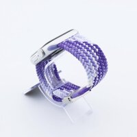 Bandmeister® Armband Flex Braided Loop purple-white für Apple Watch 42/44/45mm