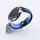 Bandmeister® Armband Silikon Sport Delfin black-blue für Federsteg Uhr 22mm S/M