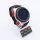 Bandmeister® Armband Silikon Sport Delfin black-red für Federsteg Uhr 20mm M/L