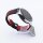 Bandmeister® Armband Silikon Sport Delfin black-red für Federsteg Uhr 22mm M/L