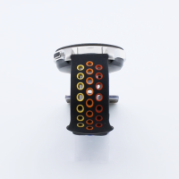 Bandmeister® Armband Silikon Sport Delfin gray-rainbow für Federsteg Uhr 22mm S/M