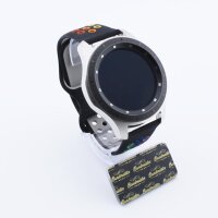 Bandmeister® Armband Silikon Sport Delfin gray-rainbow für Federsteg Uhr 22mm M/L