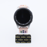 Bandmeister® Armband Silikon Sport Delfin pink-rainbow für Federsteg Uhr 22mm S/M