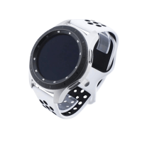 Bandmeister® Armband Silikon Sport Delfin white-black für Federsteg Uhr 20mm M/L