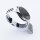 Bandmeister® Armband Silikon Sport Delfin white-black für Federsteg Uhr 22mm S/M