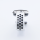 Bandmeister® Armband Silikon Sport Delfin white-black für Federsteg Uhr 22mm S/M